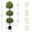 Topiaire de buis vert artificiel 55 po