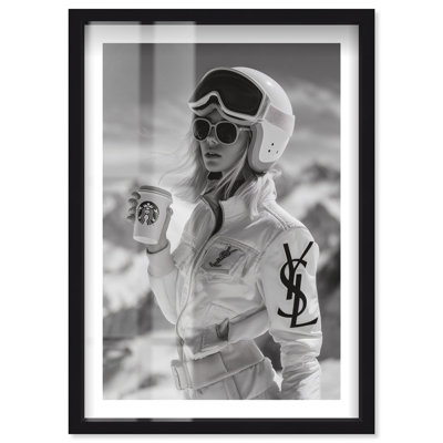 Élégante décoration murale glamour à motif de boîte à l'ombre par Notoriart, cadre noir, 17 x 25