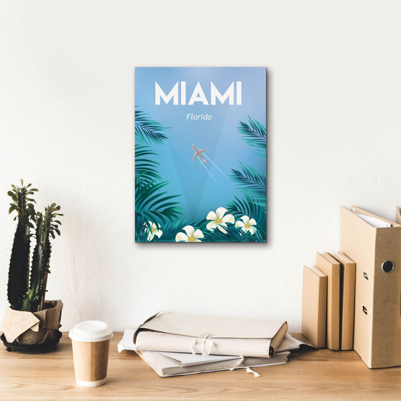 "Epic Graffiti" Miami "par Omar Escalante, art mural sur toile, 12 po x 16 po