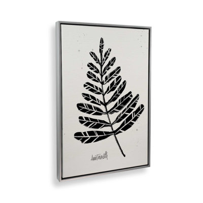 «Black and White Botanicals II», reproduction sur toile avec cadre