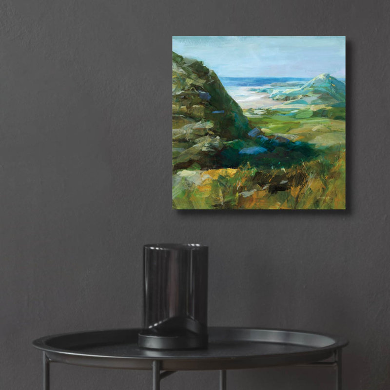 Art mural en verre «Hidden Beach» par Danhui Nai, H 12 po x l 12 po x P 0,13 po