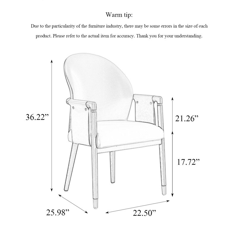 Chaise de salle à manger moderne et simple en bois massif avec dossier en ébène