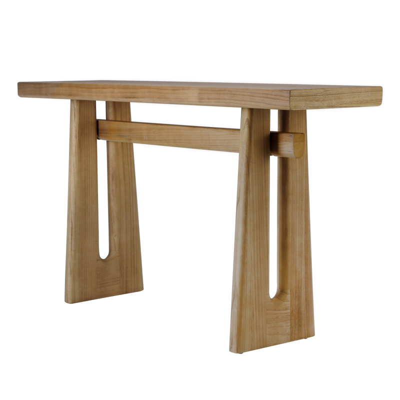 Console moderne Modari avec silhouette géométrique, Brun