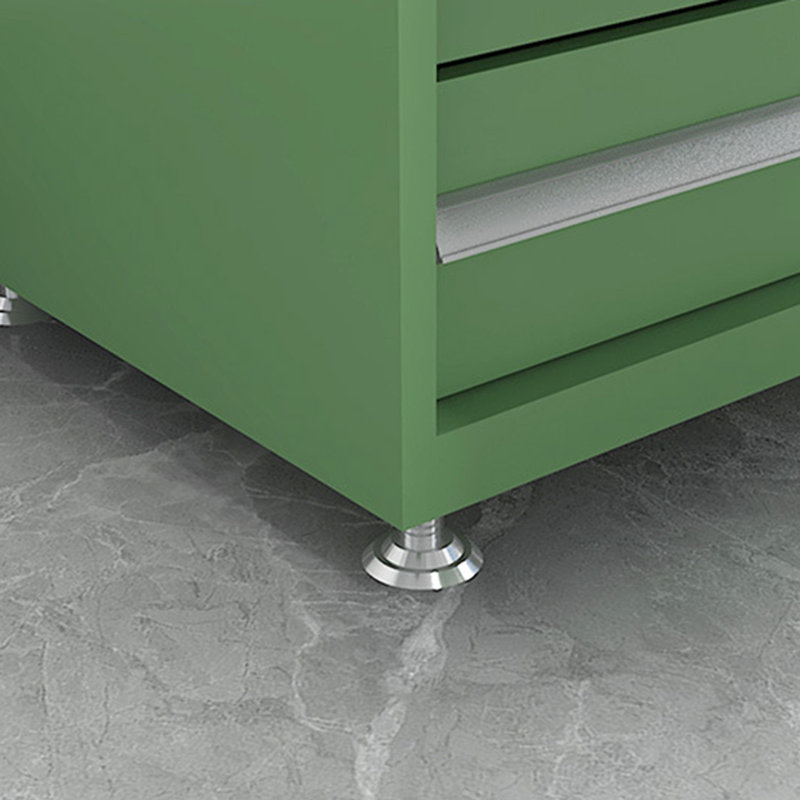 Green Drawer Tool Cabinet 23.6'' W Steel Middle Chest