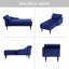 Chaise longue bleue en sherpa