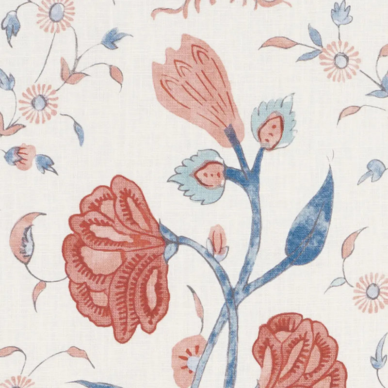 Tissu floral Khilana, Faïence / rose