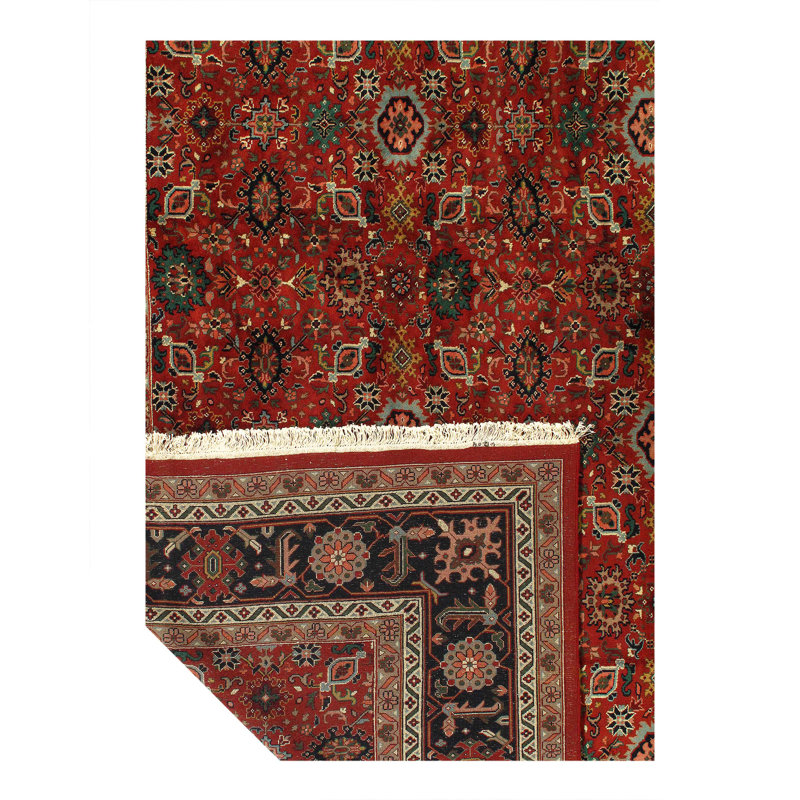 Rust colour fine Hand knotted Mahal design 12'x 14'8"