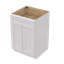 Armoire de base blanche en bois massif avec 2 portes à fermeture douce, 1 armoire réglable à l'intérieur pour la cuisine, la buanderie et le rangement de la salle de bain, prête à assembler (l 27 po x H 34,5 po x P 24 po)-126577868