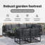 70cm Wide Steel Patio Sofa with Cushions