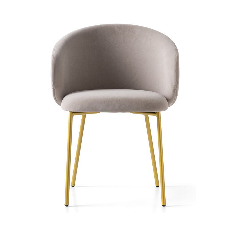 Tuka Upholstered Armchair with Metal Frame, Sand, Matte Black