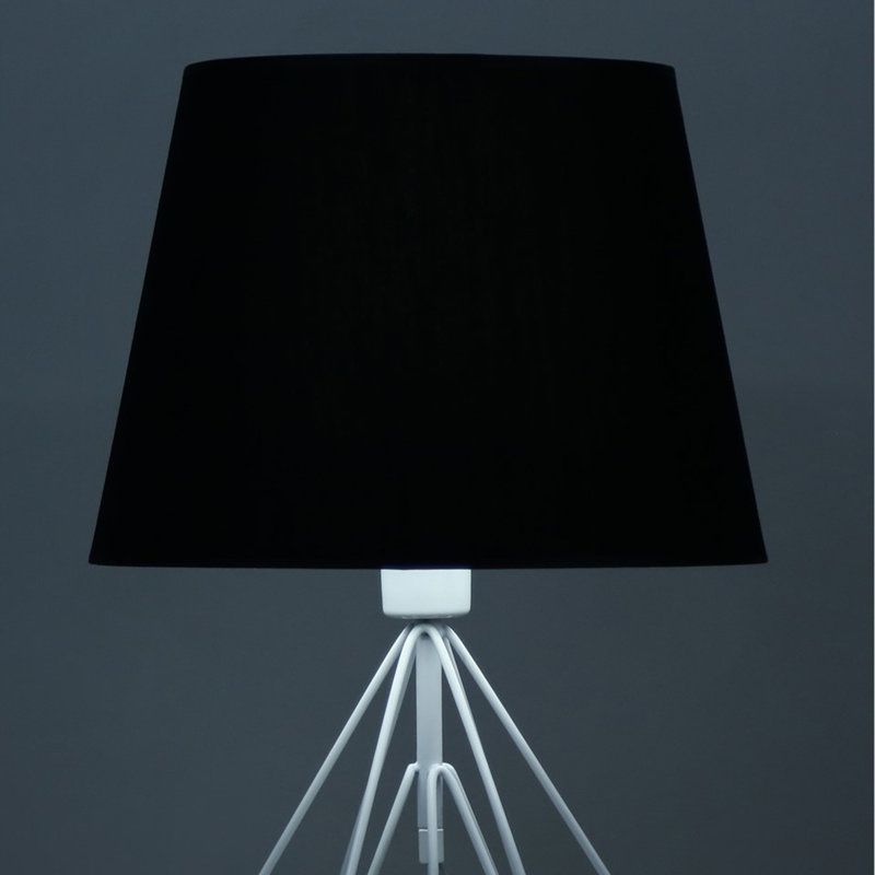 Lampe de table 21,65 po Osullivan, Noir, Blanc