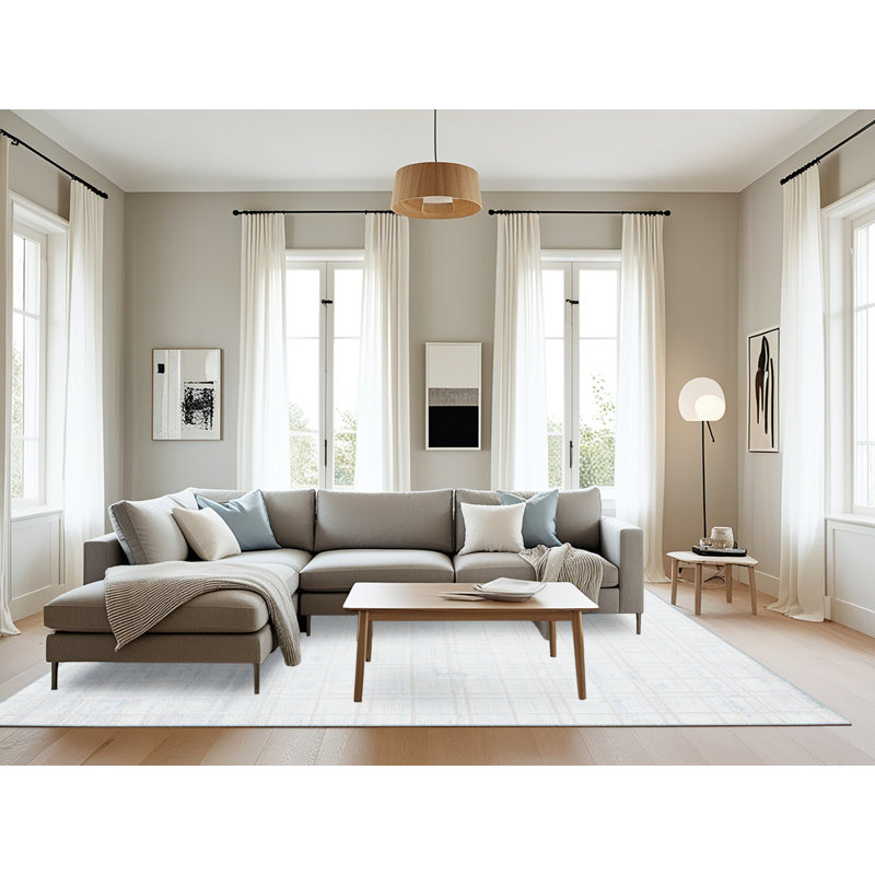 Tapis blanc cassé Pamrapo, Rectangle 8 pi x 10 pi