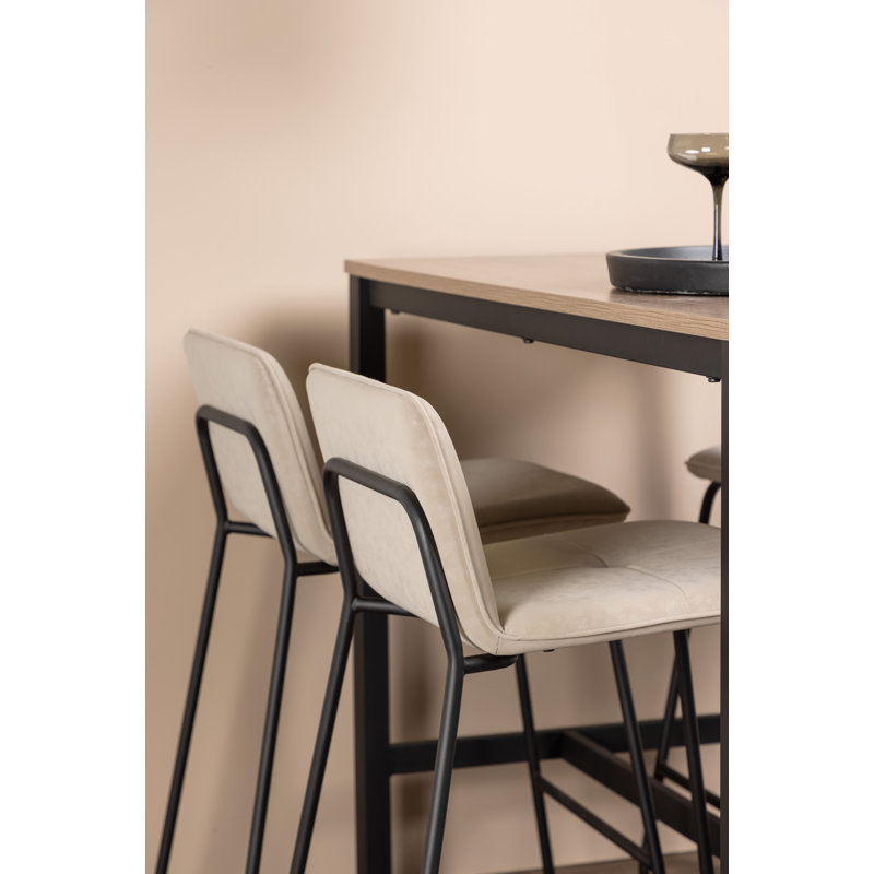 Akeda 4 - Person Dining Set, Beige, Beige