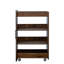 Vitrine de rangement escamotable moderne en bois 71,3 po H 4 niveaux avec 2 portes en verre pour l'organisation de salon et de magasin High Multi-858819277