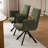 Modern Boucle Upholstered Dining Chiair Swivel Armchair with Metal Legs-1372245846