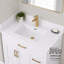 Comptoir de meuble-lavabo en résine 31 po x P 22 po avec trop-plein durable, facile à nettoyer et encastré
