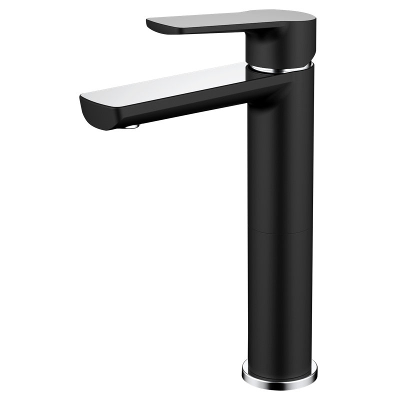 Bathroom Faucet, Black/Chrome