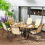 Ensemble de 6 chaises de patio pour l'extérieur, empilables et légères avec structure en polyester et revêtement en PVC toutes saisons-1848357086