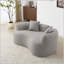 Causeuse courbée 66,93 pouces à compression complète, tissu en velours de peluche et canapé compact sans assemblage pour petits espaces et appartements-849302233