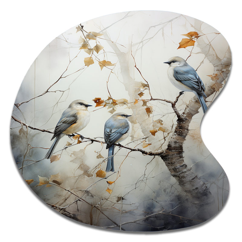 Décoration murale oiseau en forme d'oiseau Silent Watcher II, H 27 po x l 27 po
