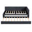 Lit de jour rembourré en lin avec couchette, lit gigogne confortable en tissu, structure, aucun sommier requis-418059186