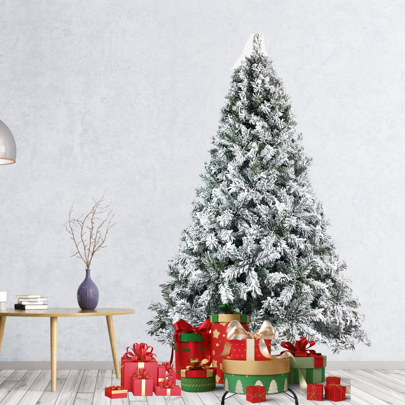 Arbre de Noël pin vert givré 7 pi 6 po H