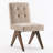 Turfed Linen Upholstered Dining Chair Armless Parsons Side Chair With Solid Wood Legs-109248759