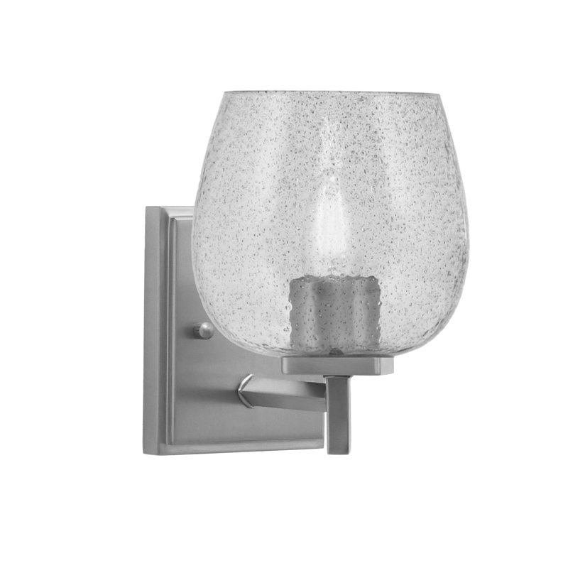 Fausley Wall Sconce Shown With 6" Smoke Bubble Glass, Graphite