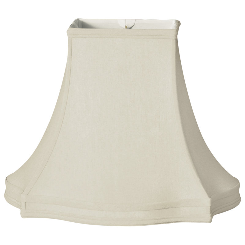 Silk Bell Lamp Shade, Black/Gold, 13" H x 16" W x 16" D