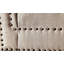 Coussin de salon moderne avec garniture cloutée en lin beige-495259189