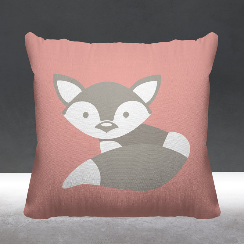 Coussin , Rose, H 17 po x l 17 po, Carré