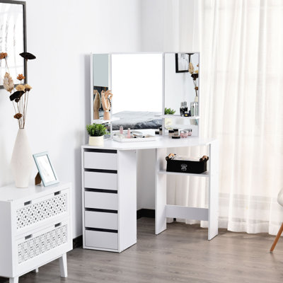 Ensemble coiffeuse avec miroir