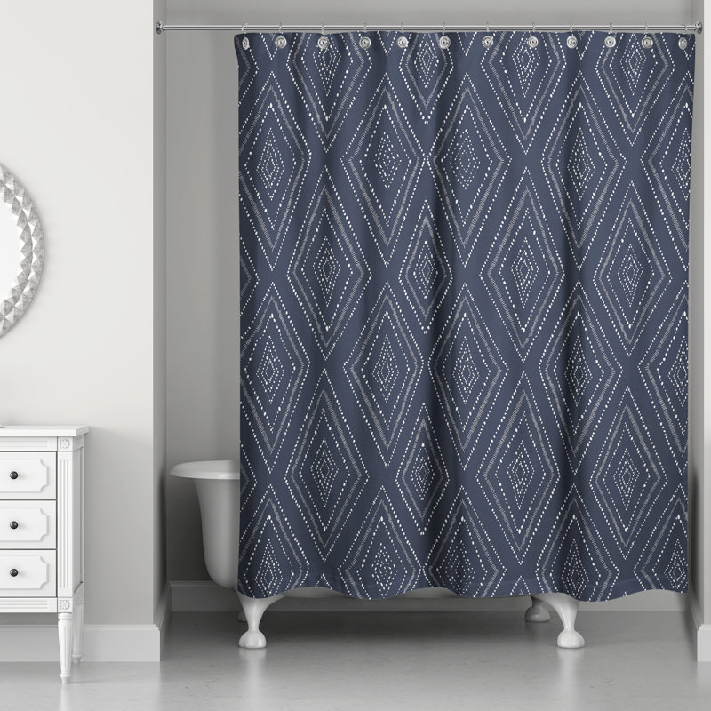 Rideau de douche simple Sonoma, Bleu marine