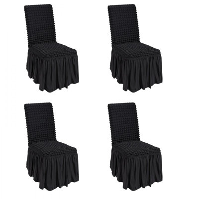 Stretch Spandex Folding Chair Covers, Universal Fitted Chair Cover with Skirt, Removable Washable Protective Slipcovers