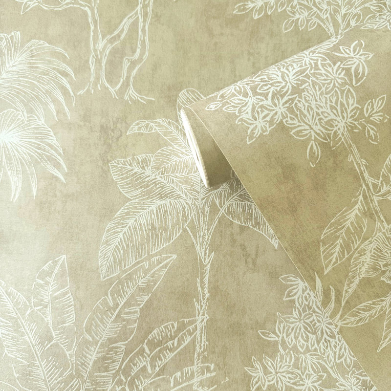 Zen 1000cm x 53cm Wallpaper Roll, Brown