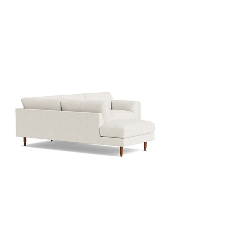 Skinny Fat Sectional, Performance Velvet - Ivy, Left Hand Facing