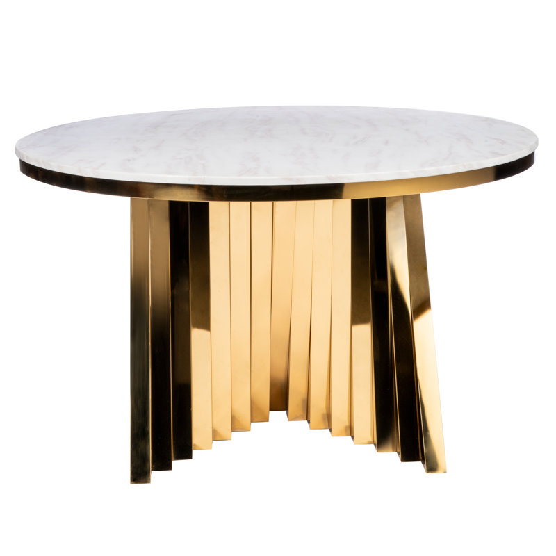 Table de salle à manger Harvin, Doré