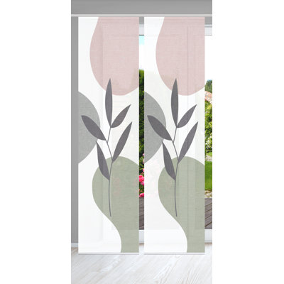 Semi Sheer Sliding Panel Pair