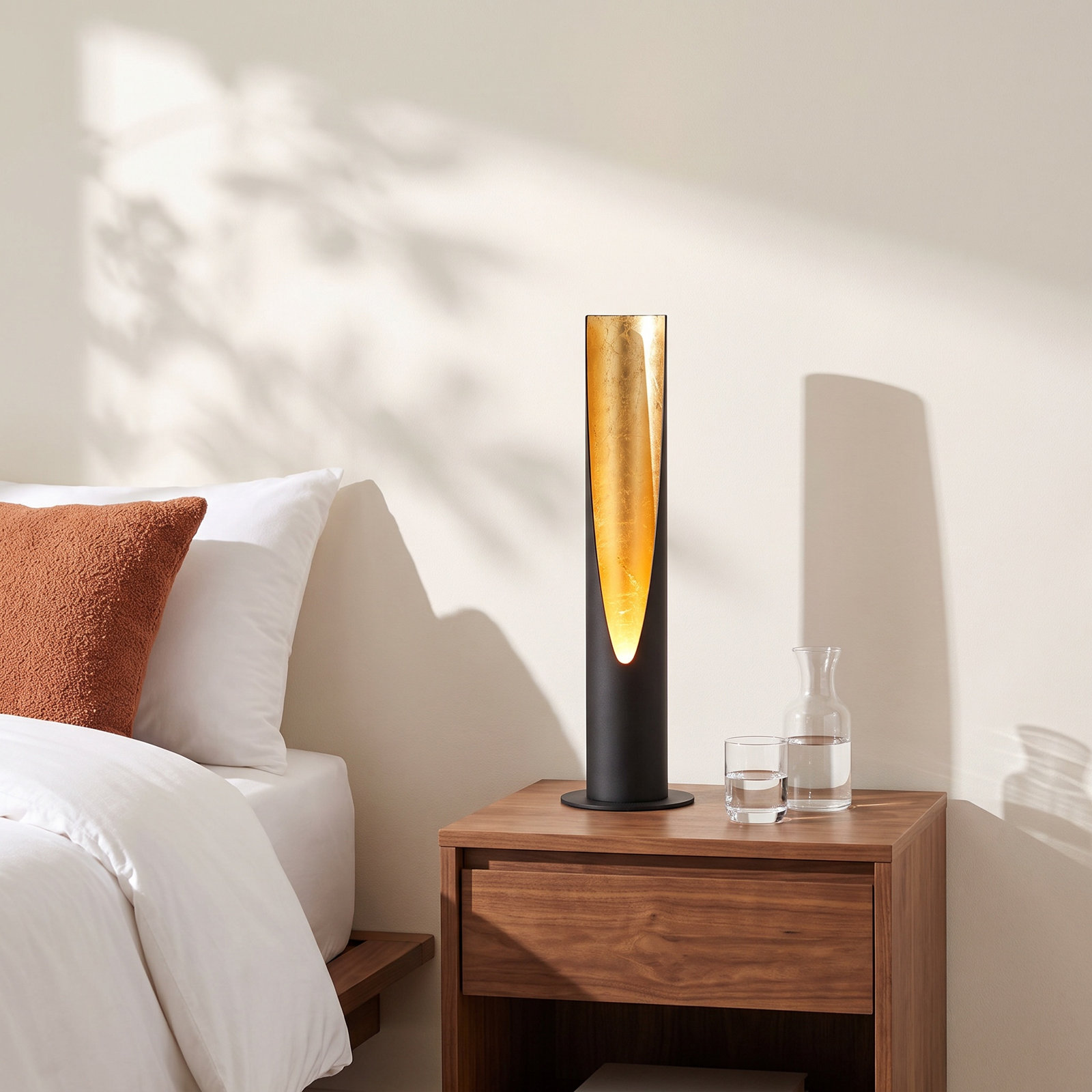 Axis Torchiere Table Lamp, Black/Gold