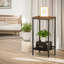 Grovesend Bedside Table with Adjustable Mesh Shelf