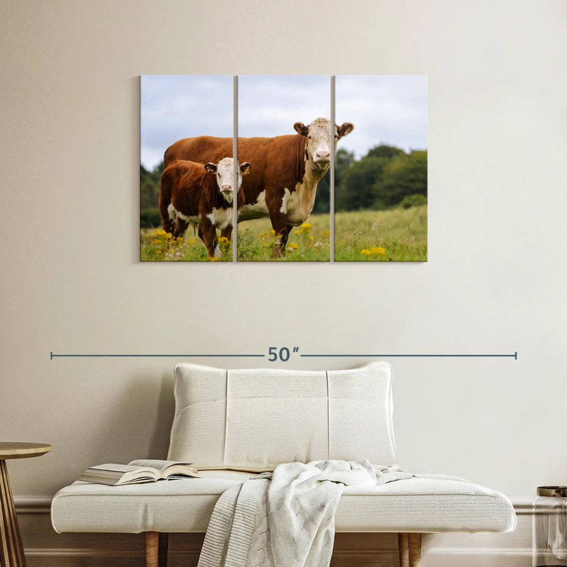 Brampt Calf And Cow, 24" H x 38" W