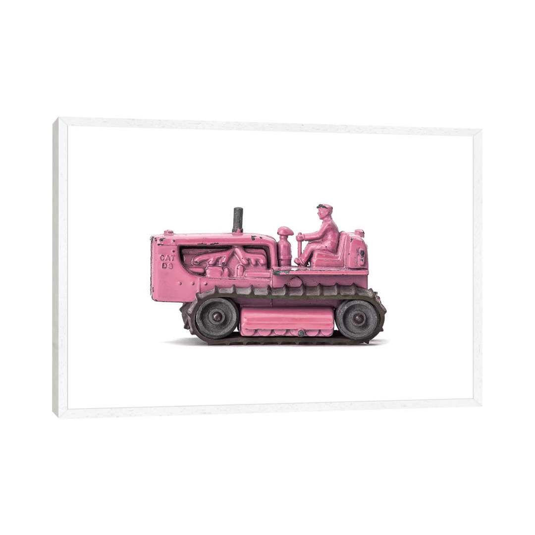 Bulldozer WhitePink von Saint And Sailor Studios - Gallery-Wrapped Canvas Giclée on Canvas