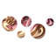 Pink And Gold Glam Flowers III - Floral Metal Wall Décor