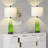 Table Lamps Nightlight 2in1 Glass Green Ripple Style with Rotary Switch Touch Switch(Set of 2)-567154293