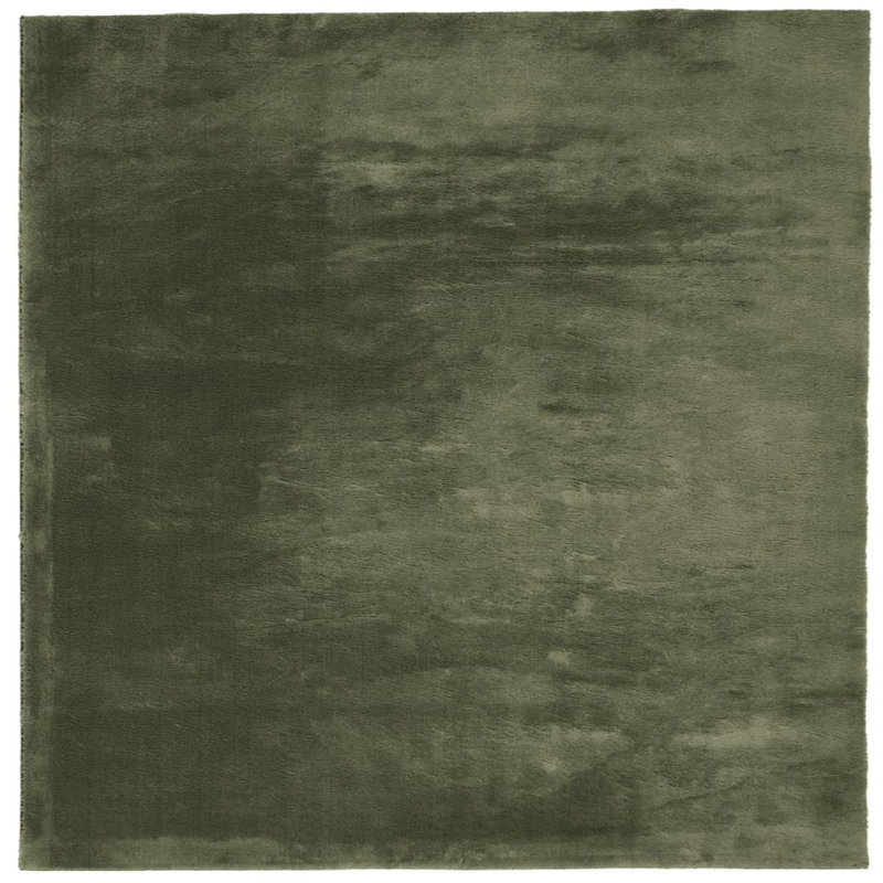 Rug "HUARTE" Short Pile Soft and Washable Forest Green, Square 120cm