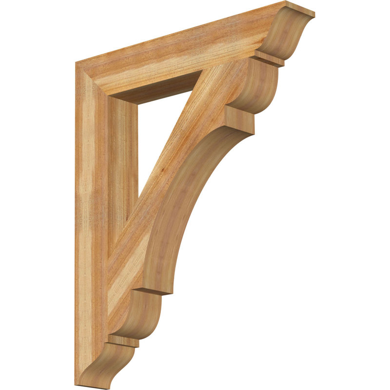 H 6 po x P 6 po Support en bois / corbeau, Cèdre rouge, H 42 po x l 6 po x P 36 po