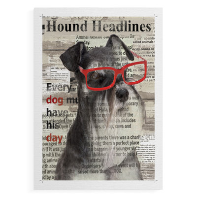 Hound Headline - Impression sur toile seulement - NON-CADRE