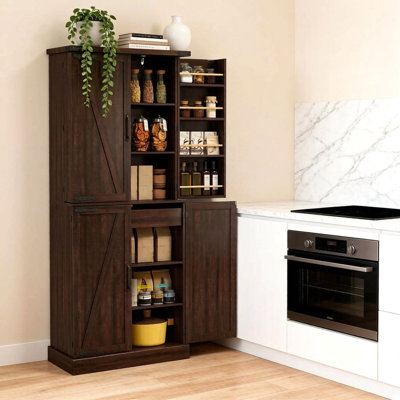 Home Office Organizer,Stylish Storage Cabinet,Vertical Kitchen Pantry Cabinet,Tall Pantry Cabinet(Only Tall Pantry Cabinet)