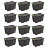 Sterilite Latching Tuff1 Stackable Storage Tote Bin w/ Latch Lid