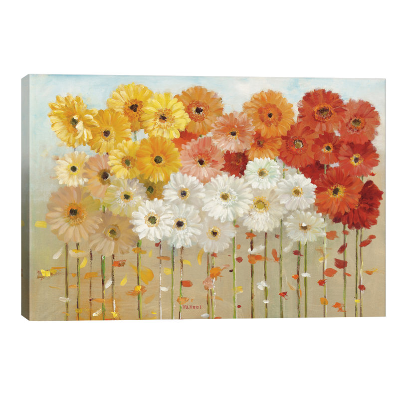 Daisies Spring by Danhui Nai - Painting on Canvas, 101.6 cm H x 66.04 cm W x 1.91 cm D, Wrapped Canvas
